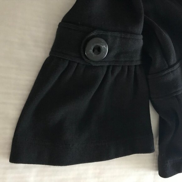 Ambition Black Six Front Buttons Blazer With Flare Sleeves - Picture 9 of 14